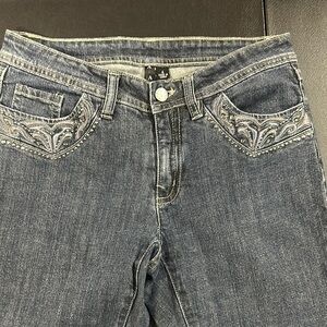 98.  AZI Embroidered Blue Jeans size 4